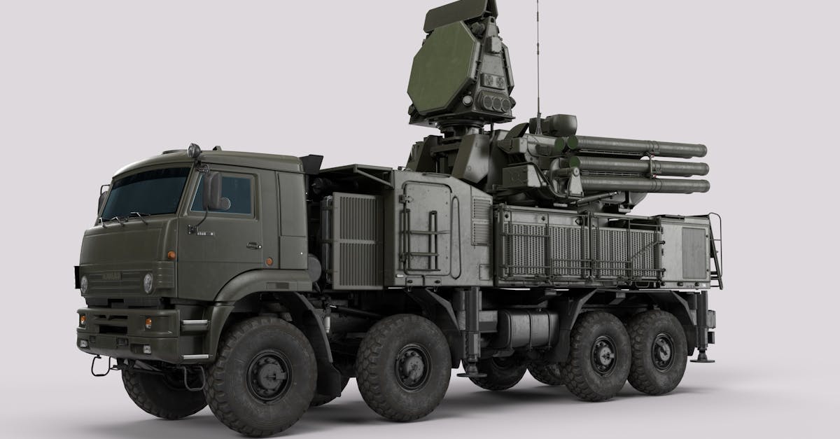 Military anti-aircraft vehicle equipped with a missile system