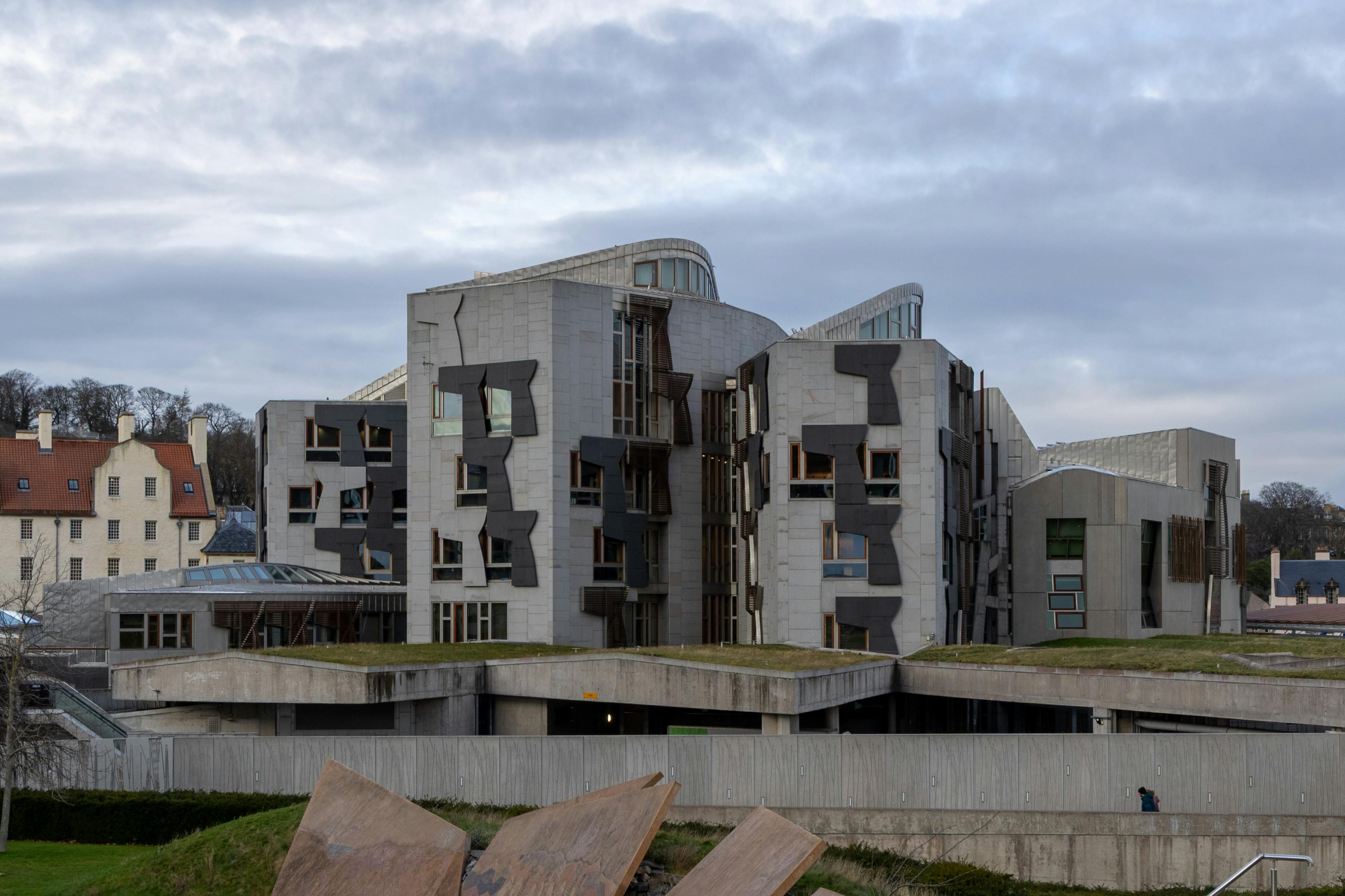 Scottish Parliament building in Edinburgh, Scotland