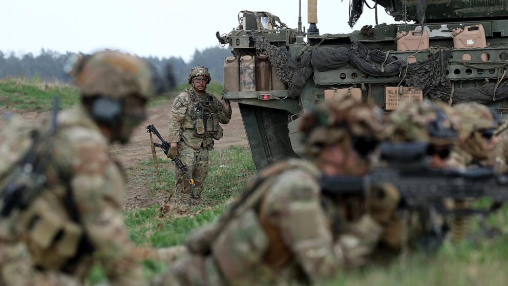 US military vehicles in Poland