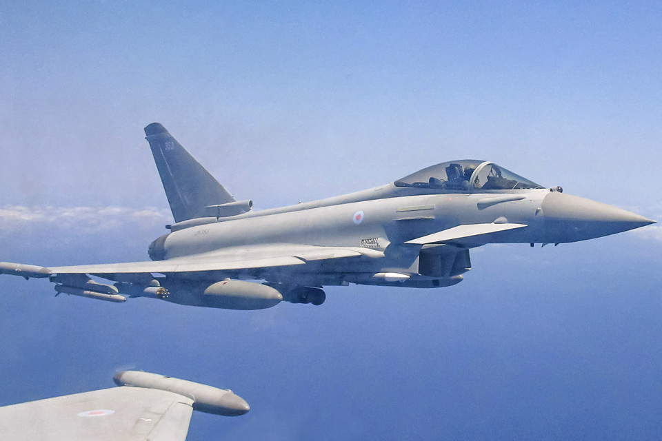 RAF Typhoon equipped with APKWS in the Middle East