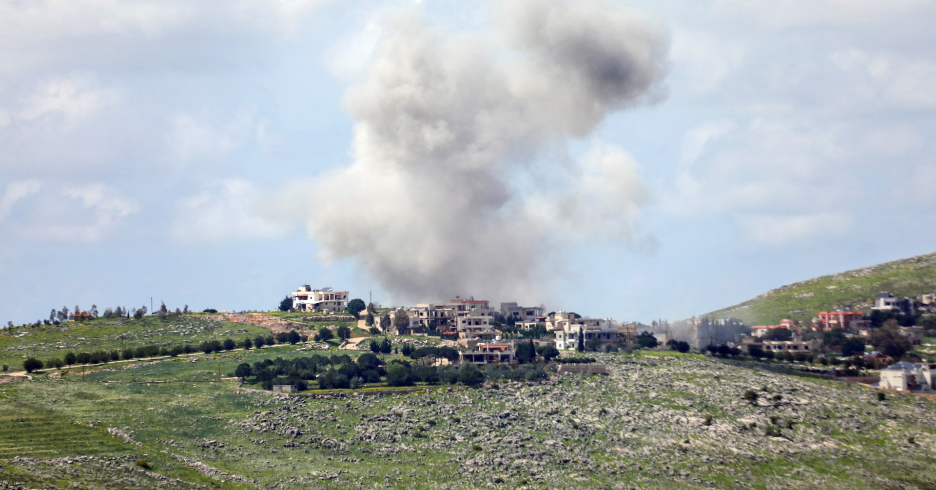 Smoke rises after an Israeli strike in southern Lebanon