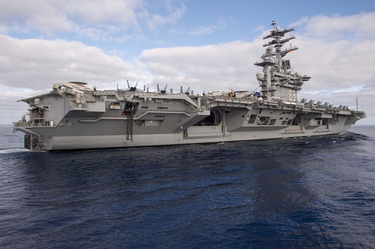 USS Nimitz aircraft carrier at sea