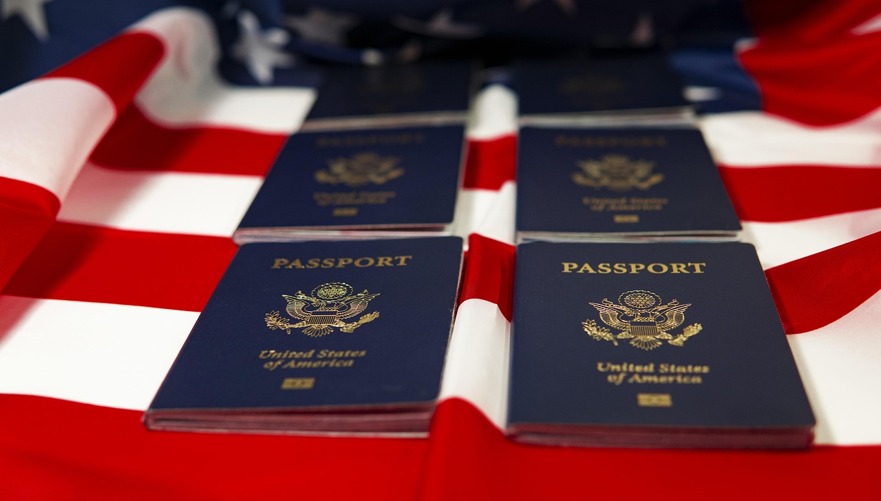 Immigration paperwork and U.S. citizenship documentation