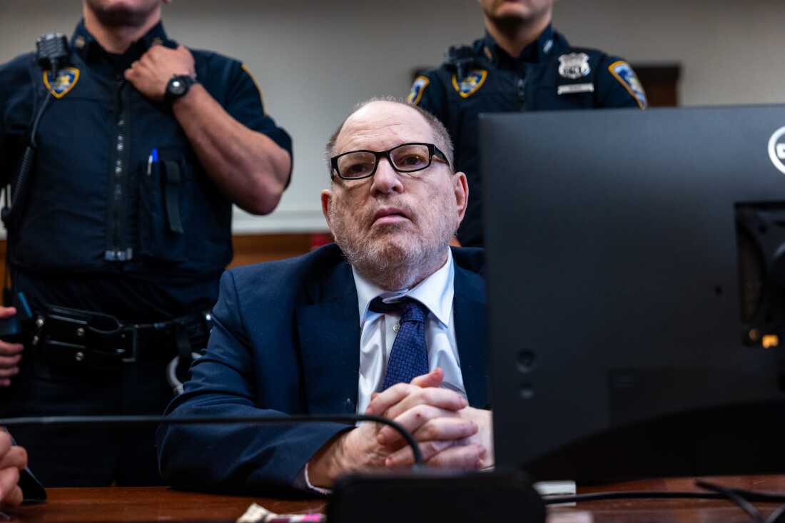 Harvey Weinstein appears in Manhattan criminal court during his New York retrial.