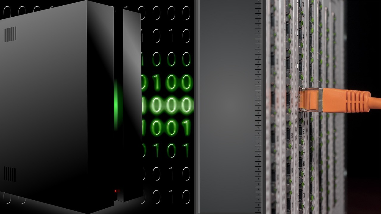 Network equipment in a data center, representing classified AI computing capacity.