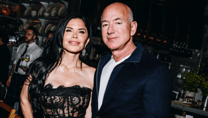 Lauren Sanchez and Jeff Bezos